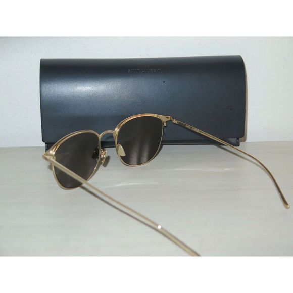 Saint Laurent Titanium SL148T 004 Gold Frame Sunglasses $499 - Picture 5 of 11